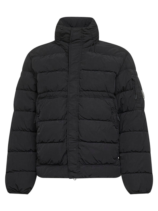 Black Chrome-R hooded down jacket