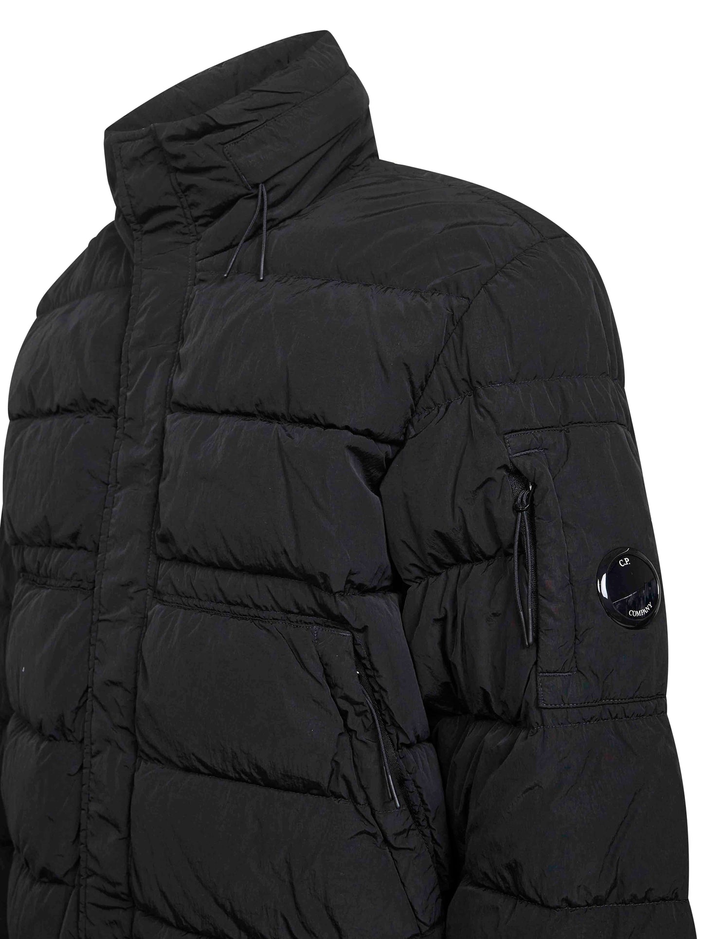 Black Chrome-R hooded down jacket