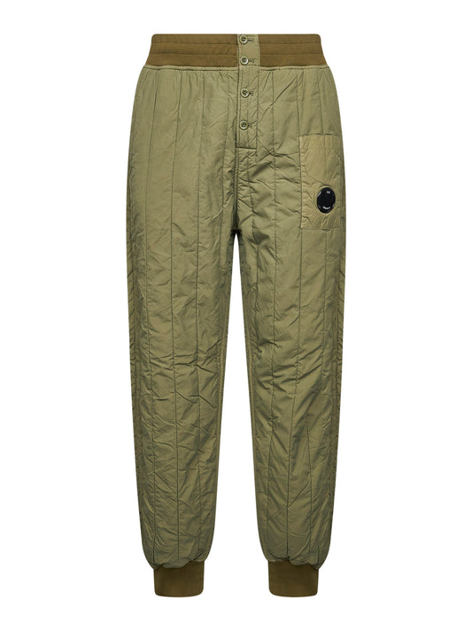 Green GD Liner Padded jogger trousers