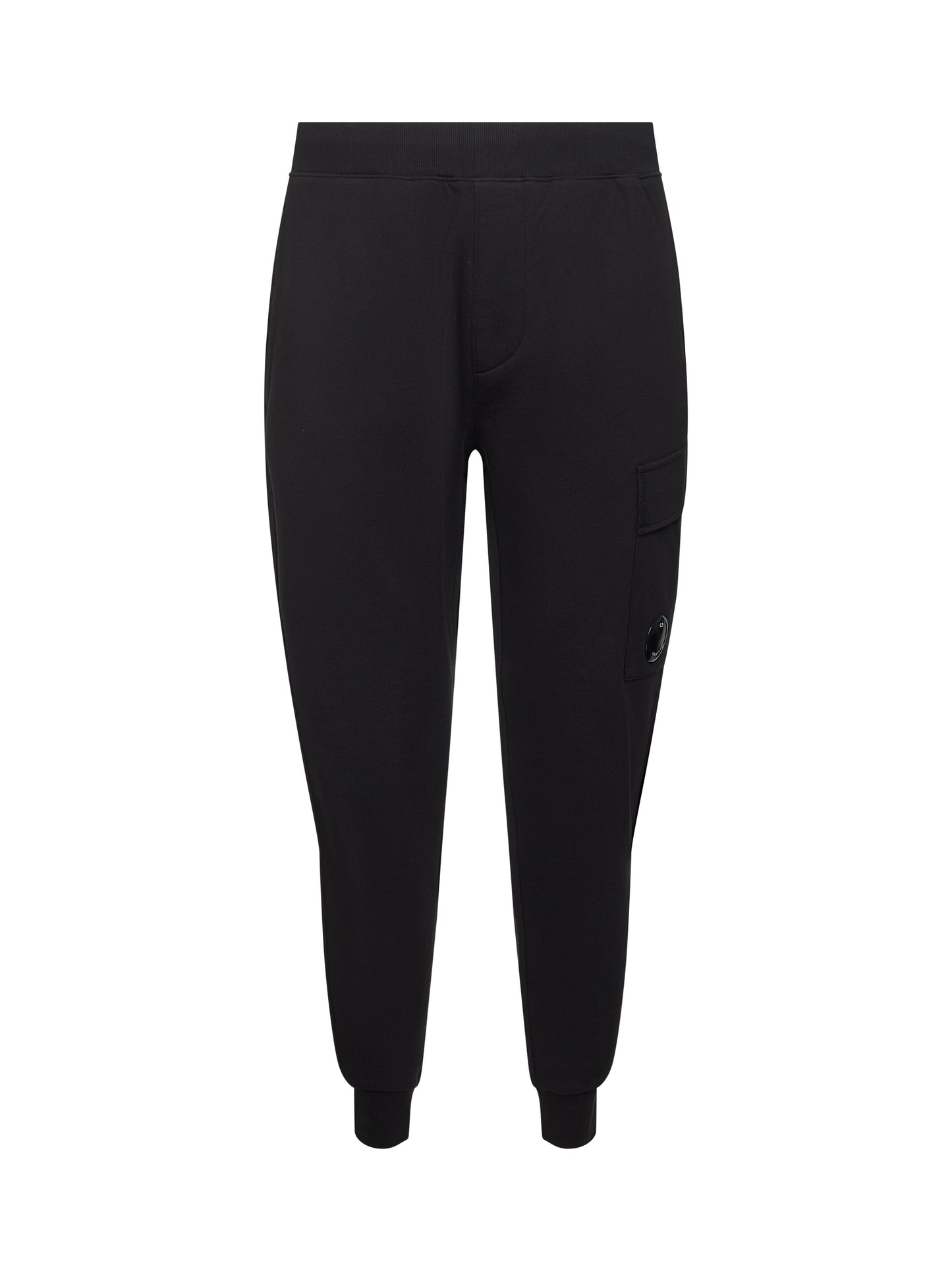 Pantaloni sportivi cargo in felpa di cotone nero