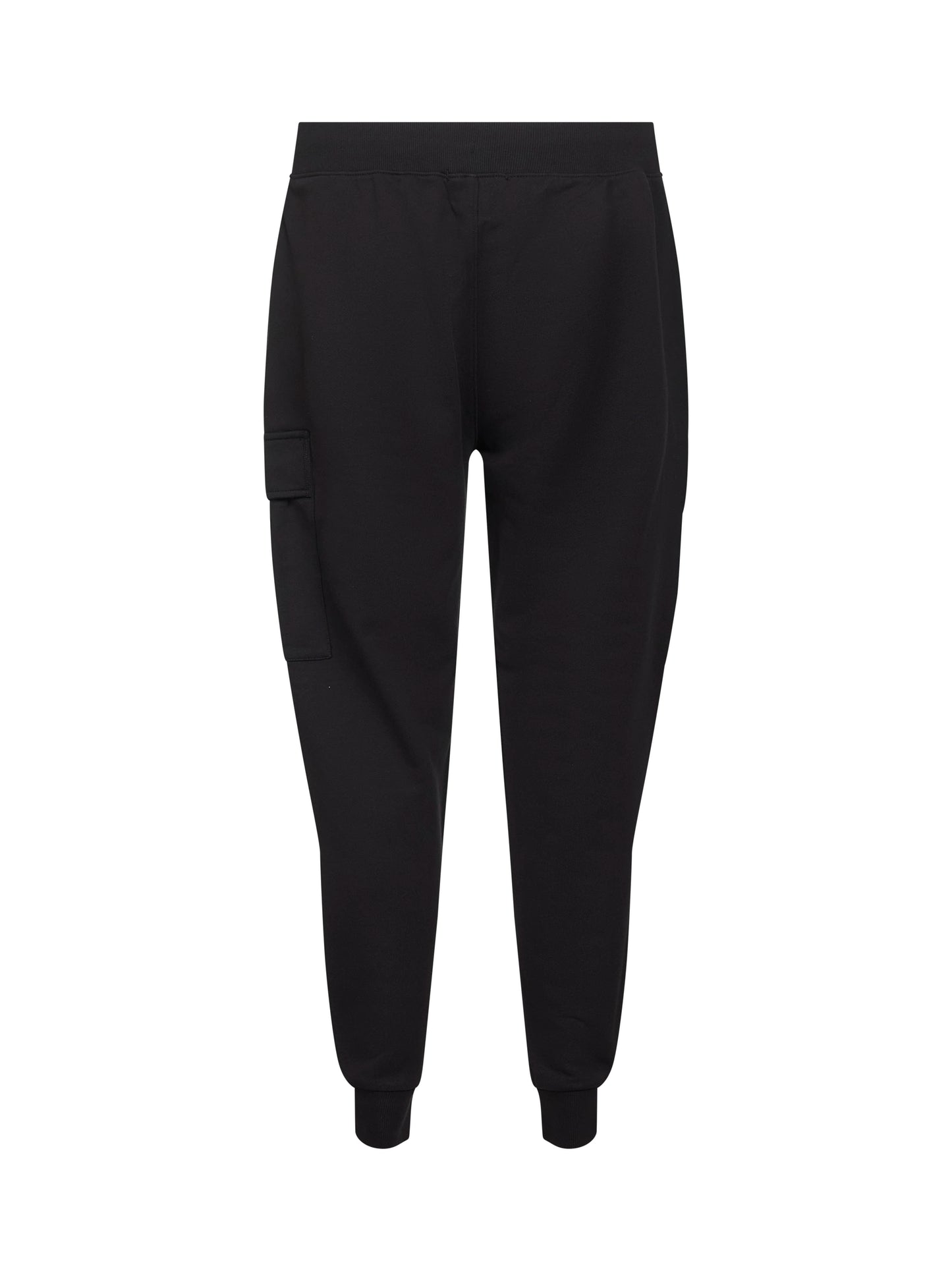 Pantaloni sportivi cargo in felpa di cotone nero