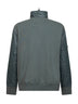 Grey Diagonal Raised Fleece Mixed half-zip sweatshirt