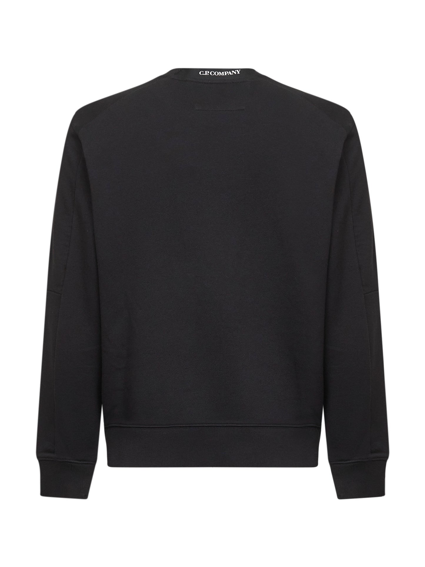 Black Diagonal Raised Fleece Crewneck Lens sweatshirt