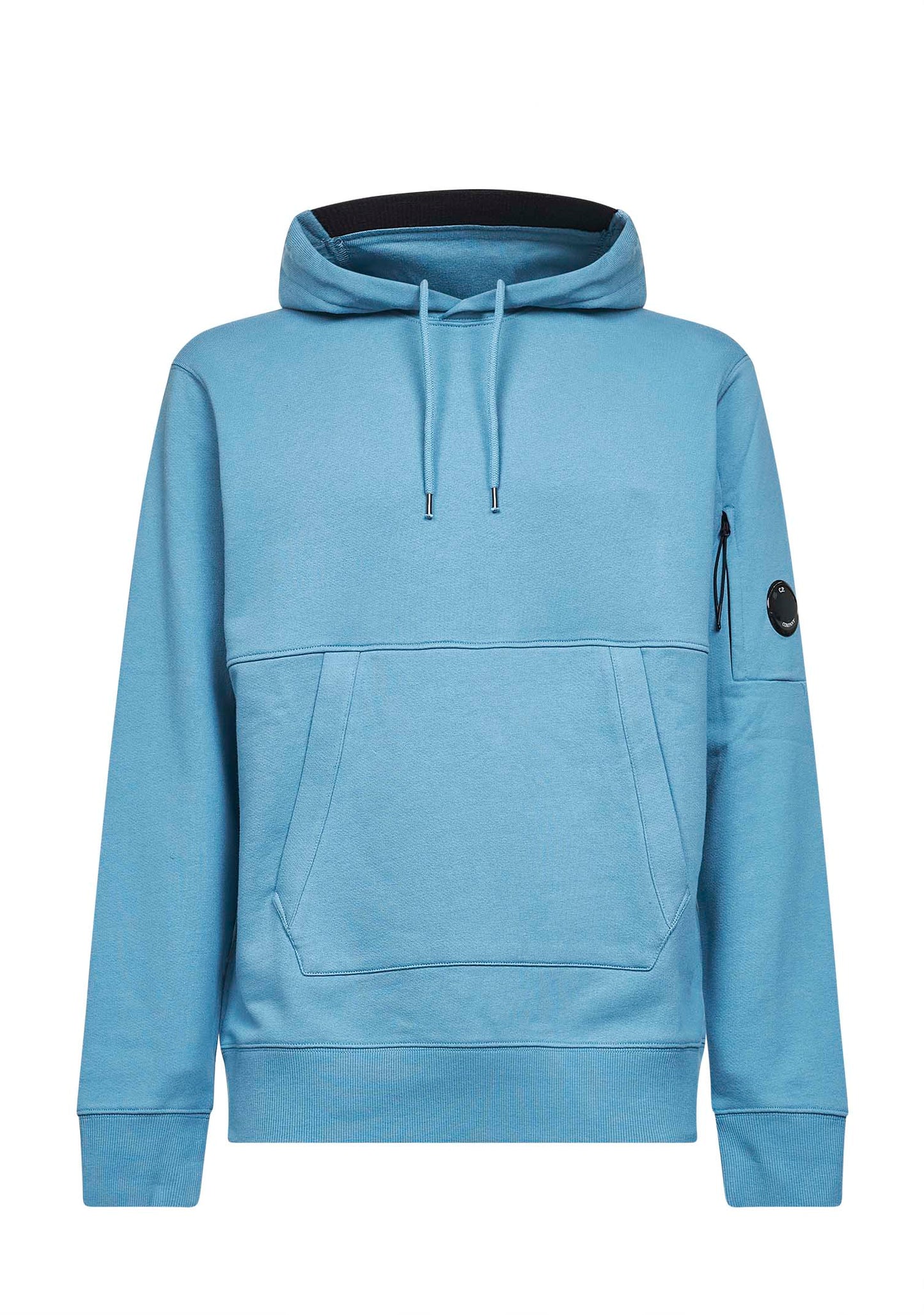Light Blue Diagonal Raised Fleece Hooded Lens hoodie