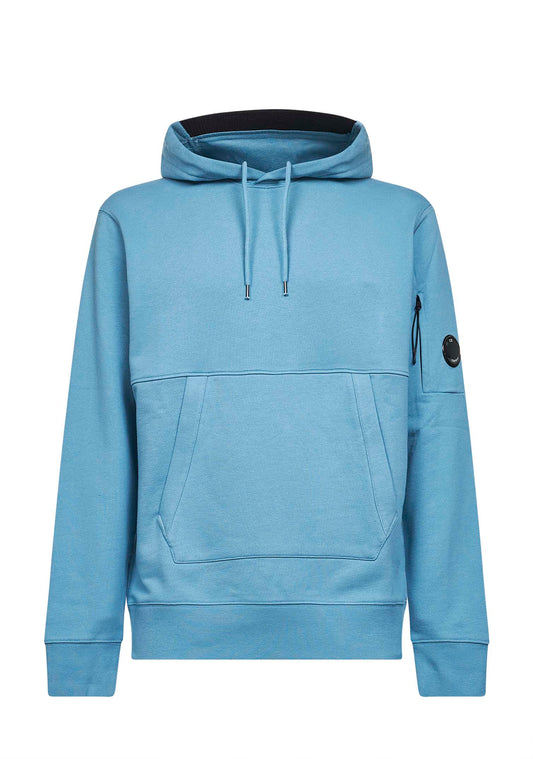 Light Blue Diagonal Raised Fleece Hooded Lens hoodie