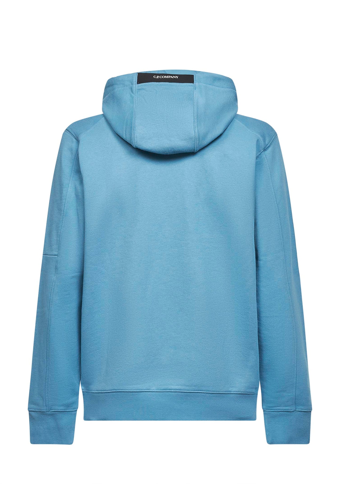 Light Blue Diagonal Raised Fleece Hooded Lens hoodie