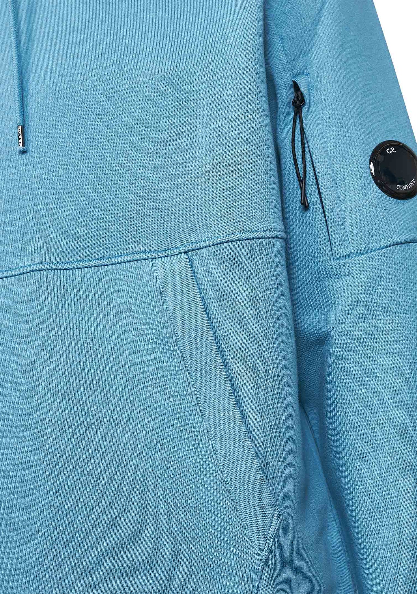 Light Blue Diagonal Raised Fleece Hooded Lens hoodie