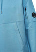 Light Blue Diagonal Raised Fleece Hooded Lens hoodie