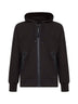 Black Diagonal Raised Fleece zip-up hoodie