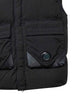 Black Eco-Chrome R Mixed hooded padded vest