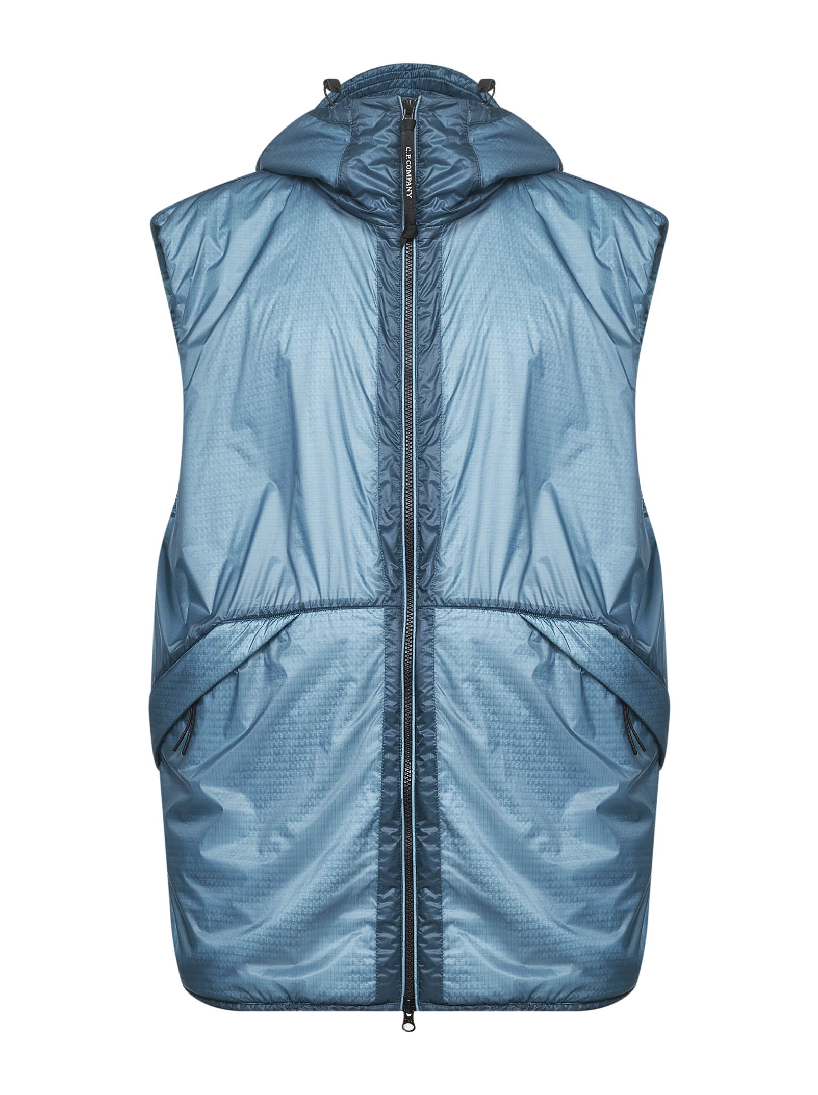 Light Blue Nada Shell Goggle padded hooded vest – Daniello.com