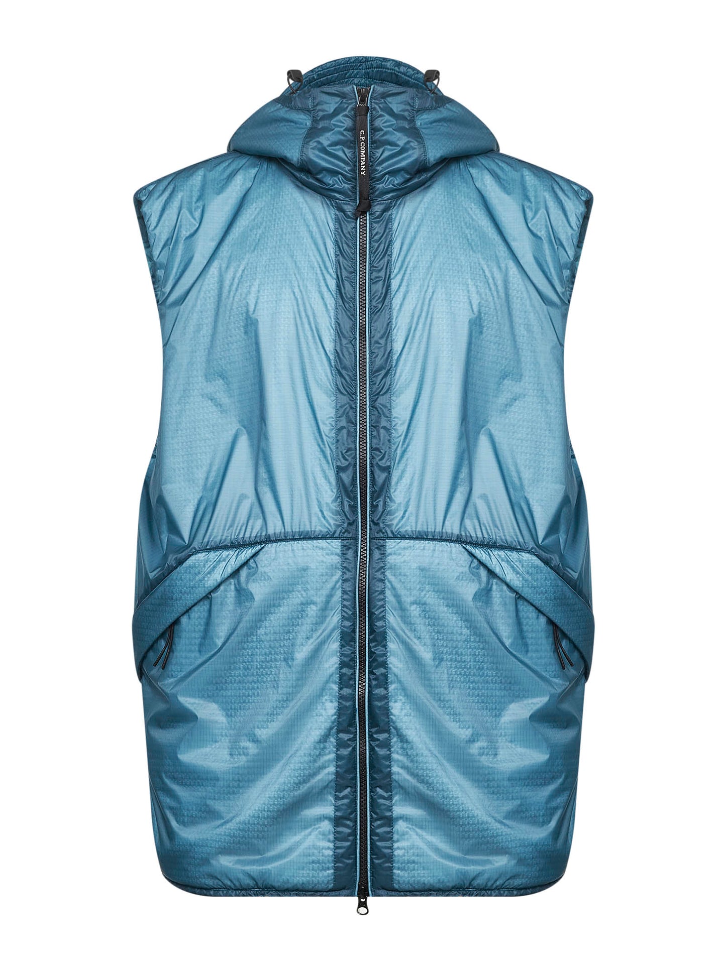 Light Blue Nada Shell Goggle padded hooded vest