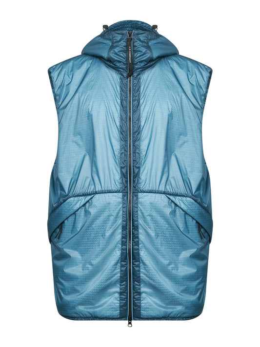 Light Blue Nada Shell Goggle padded hooded vest