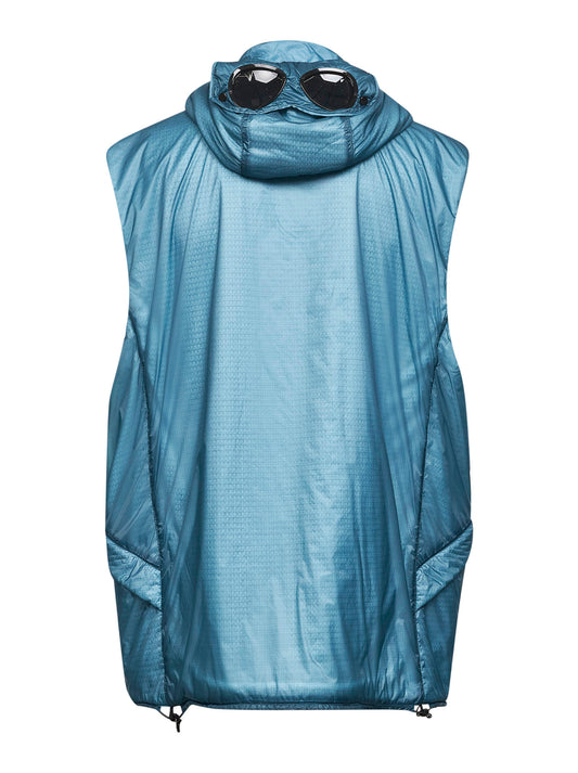 Light Blue Nada Shell Goggle padded hooded vest