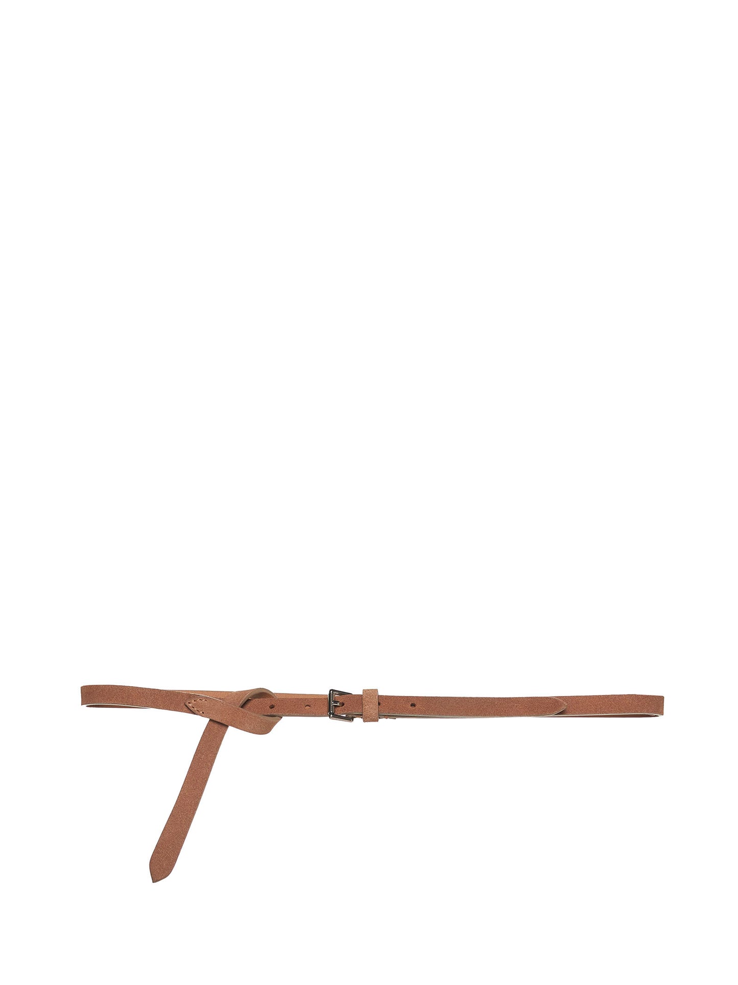 Honey-colored suede belt