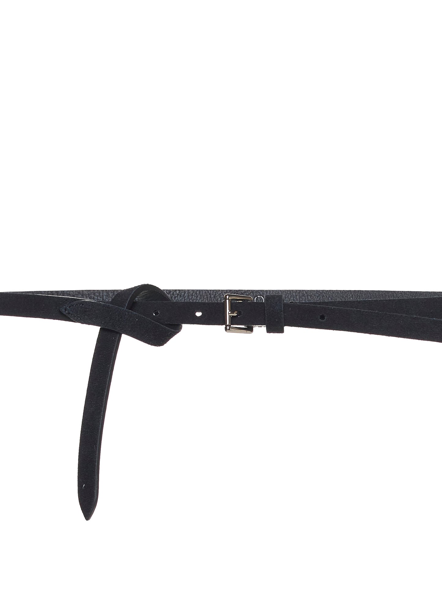 Black suede belt