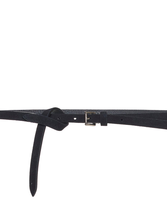 Black suede belt