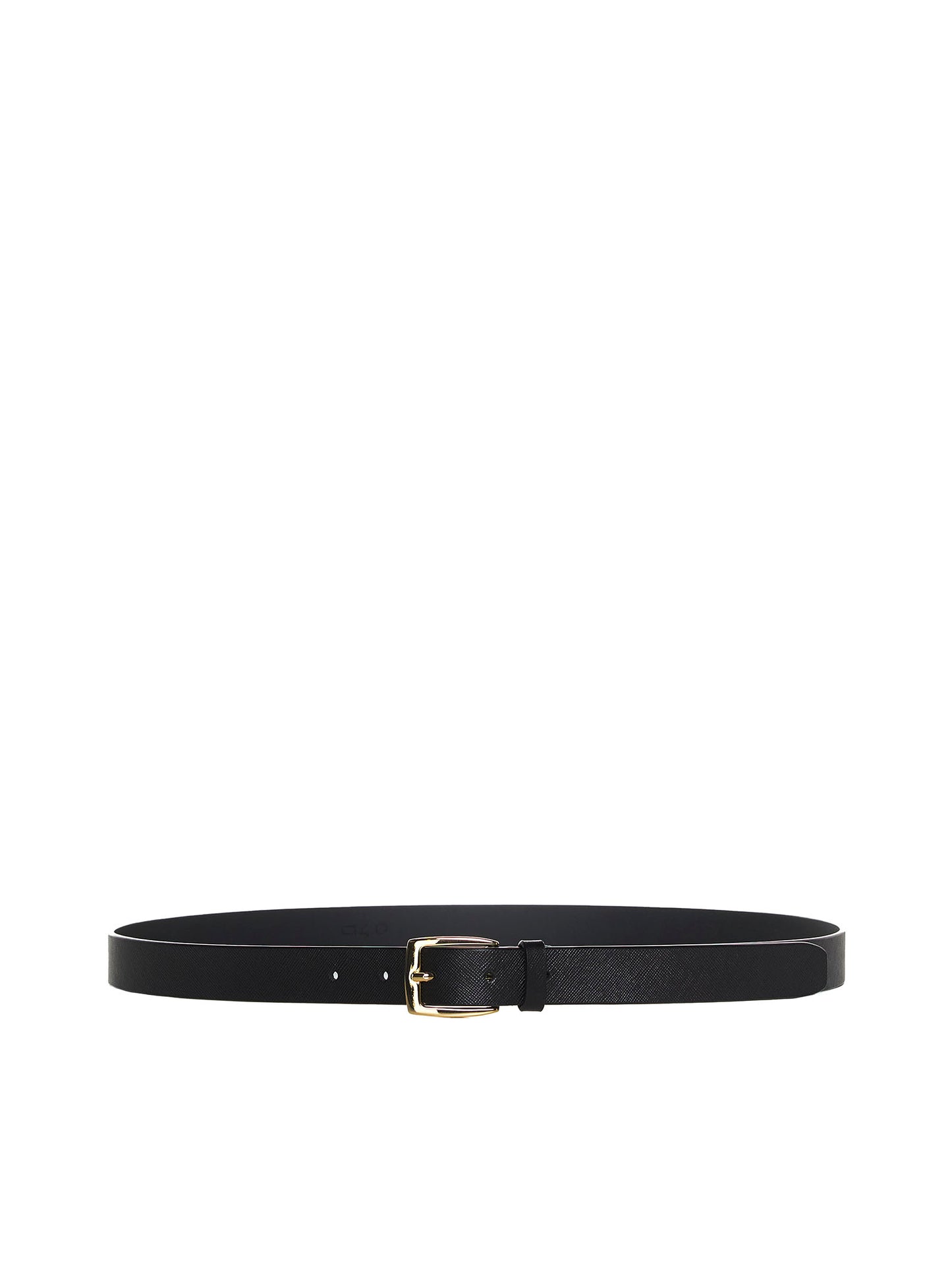 Black Saffiano leather belt
