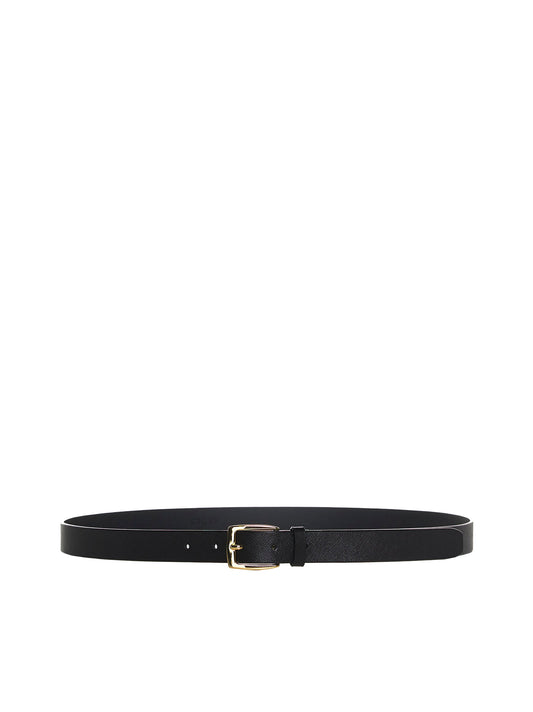Black Saffiano leather belt