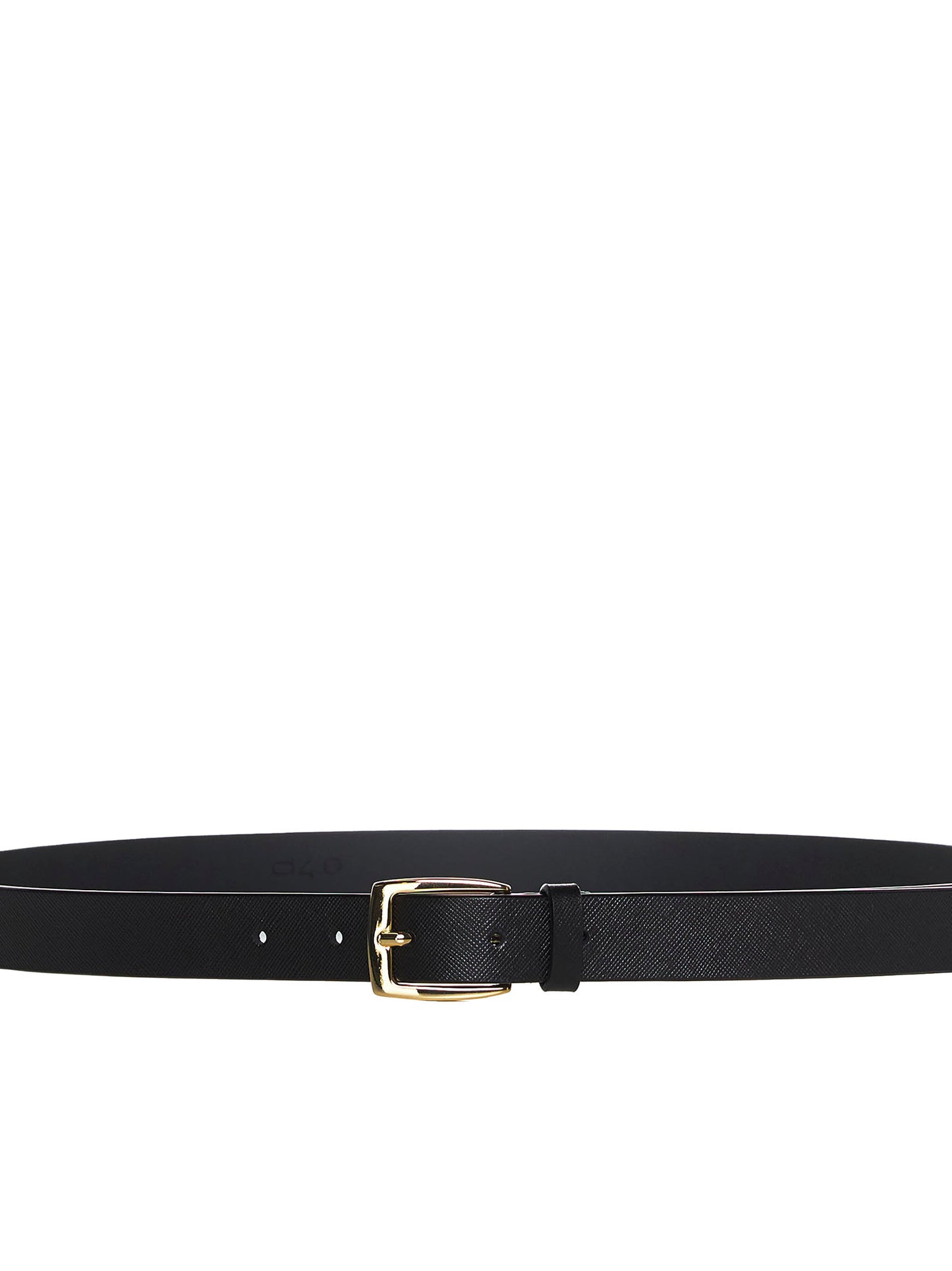 Black Saffiano leather belt