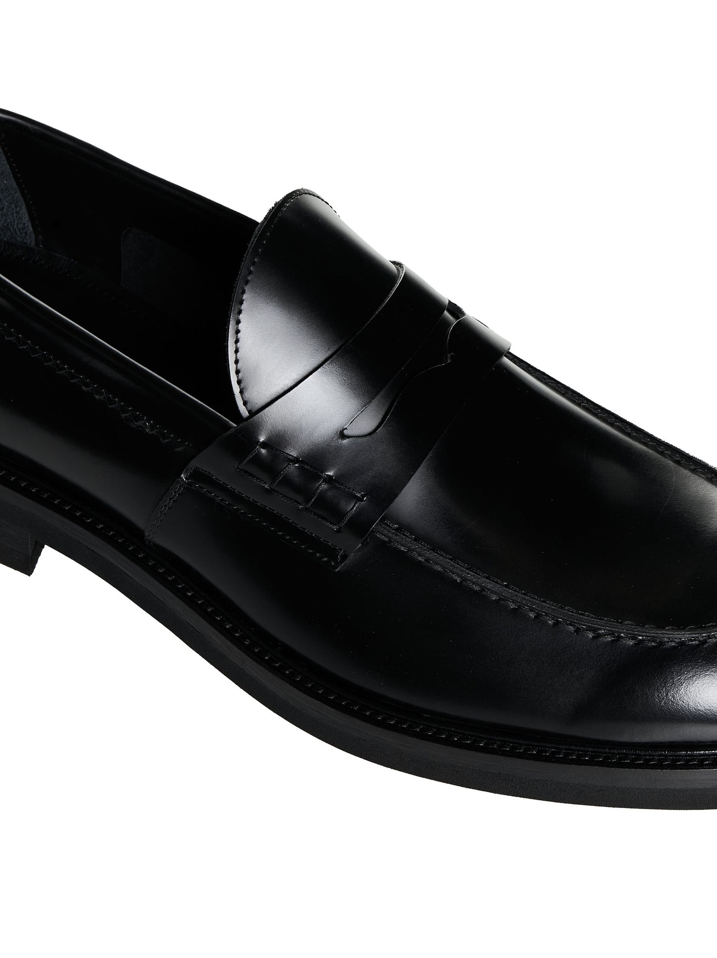 D 4.0 Leather penny loafers