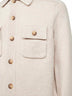 Beige virgin wool knit jacket