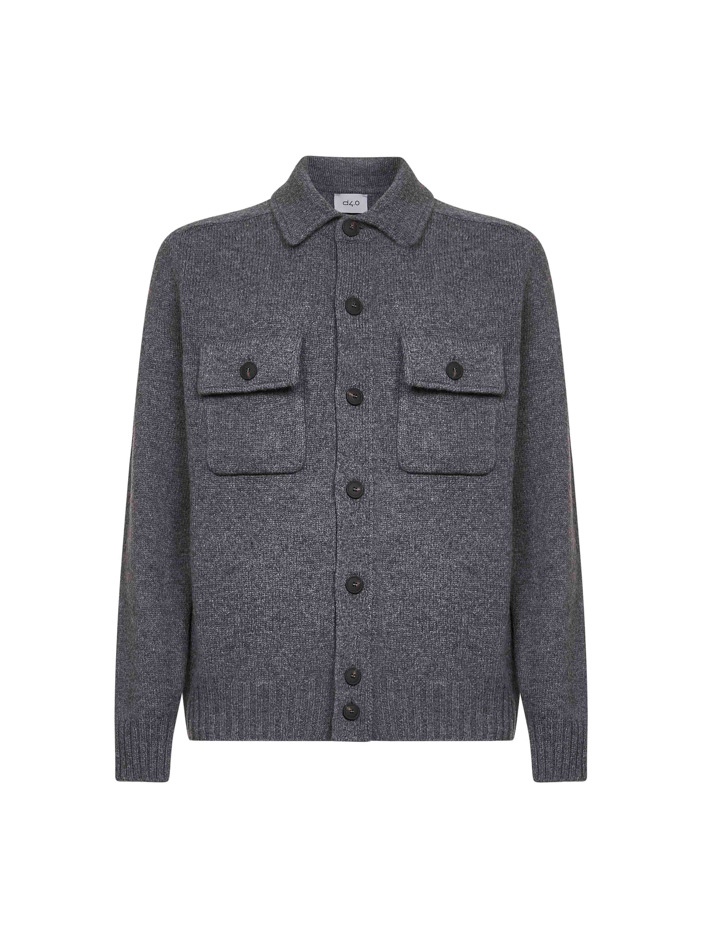 Grey virgin wool knit jacket