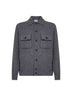 Grey virgin wool knit jacket