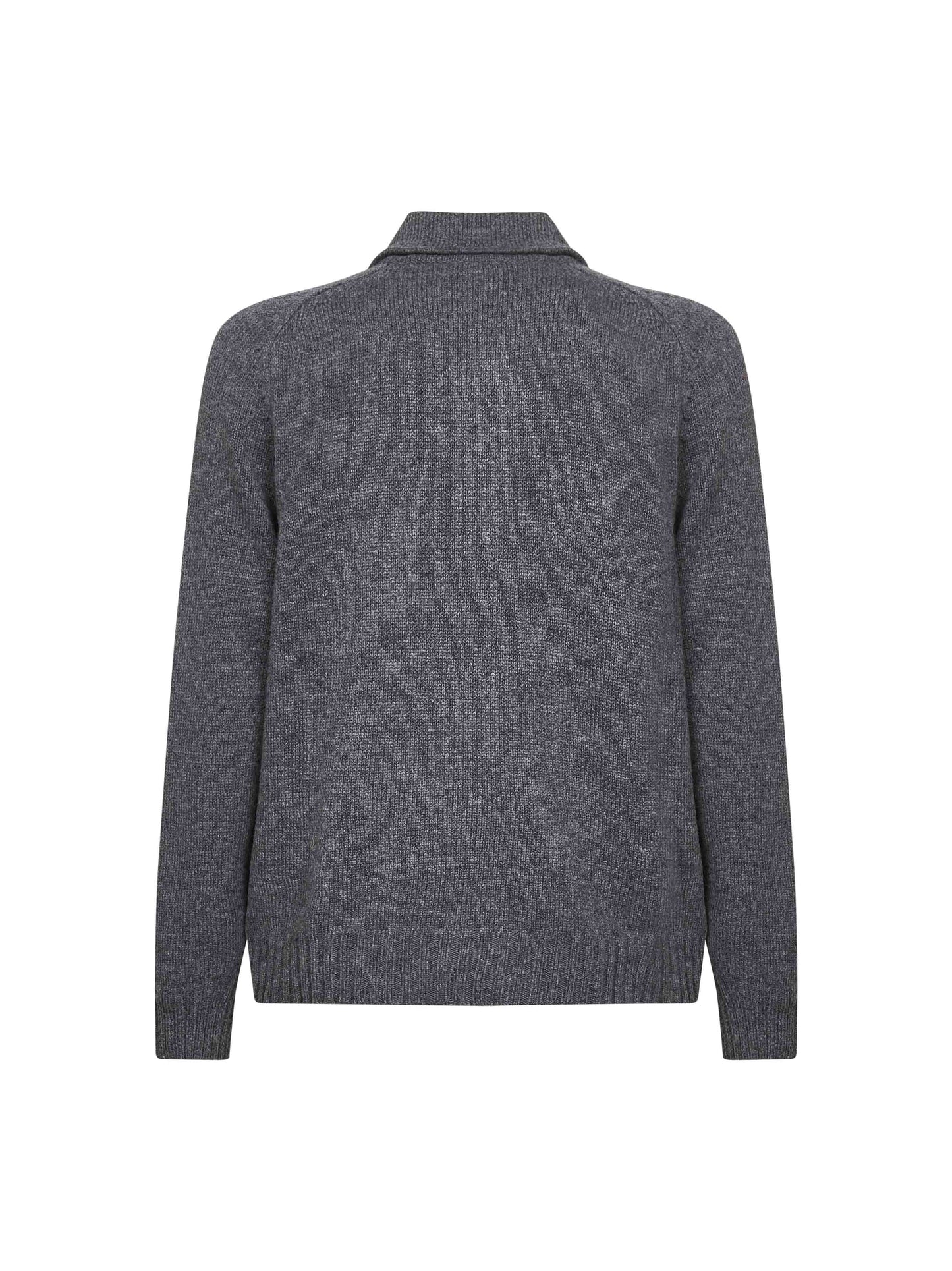 Grey virgin wool knit jacket