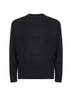Maglia relaxed-fit in lana vergine nera