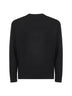 Maglia relaxed-fit in lana vergine nera