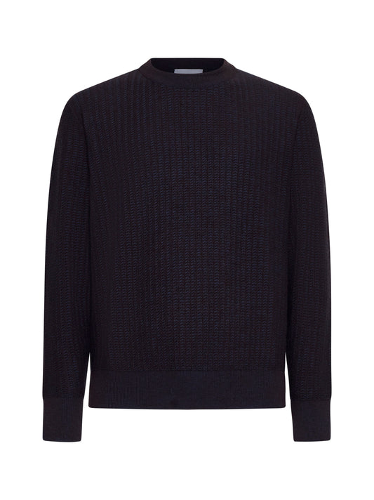 Silk and wool crewneck sweater