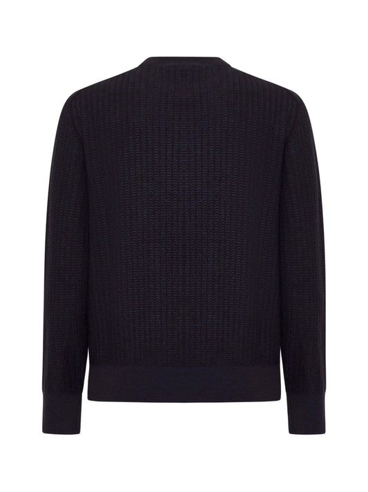 Silk and wool crewneck sweater