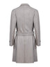 Stone virgin wool belted coat