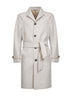 Sand virgin wool belted coat