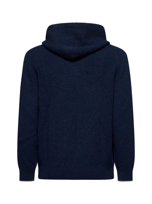 Hooded zip-up sweatshirt