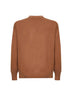 Camel virgin wool knit relaxed fit cardigan