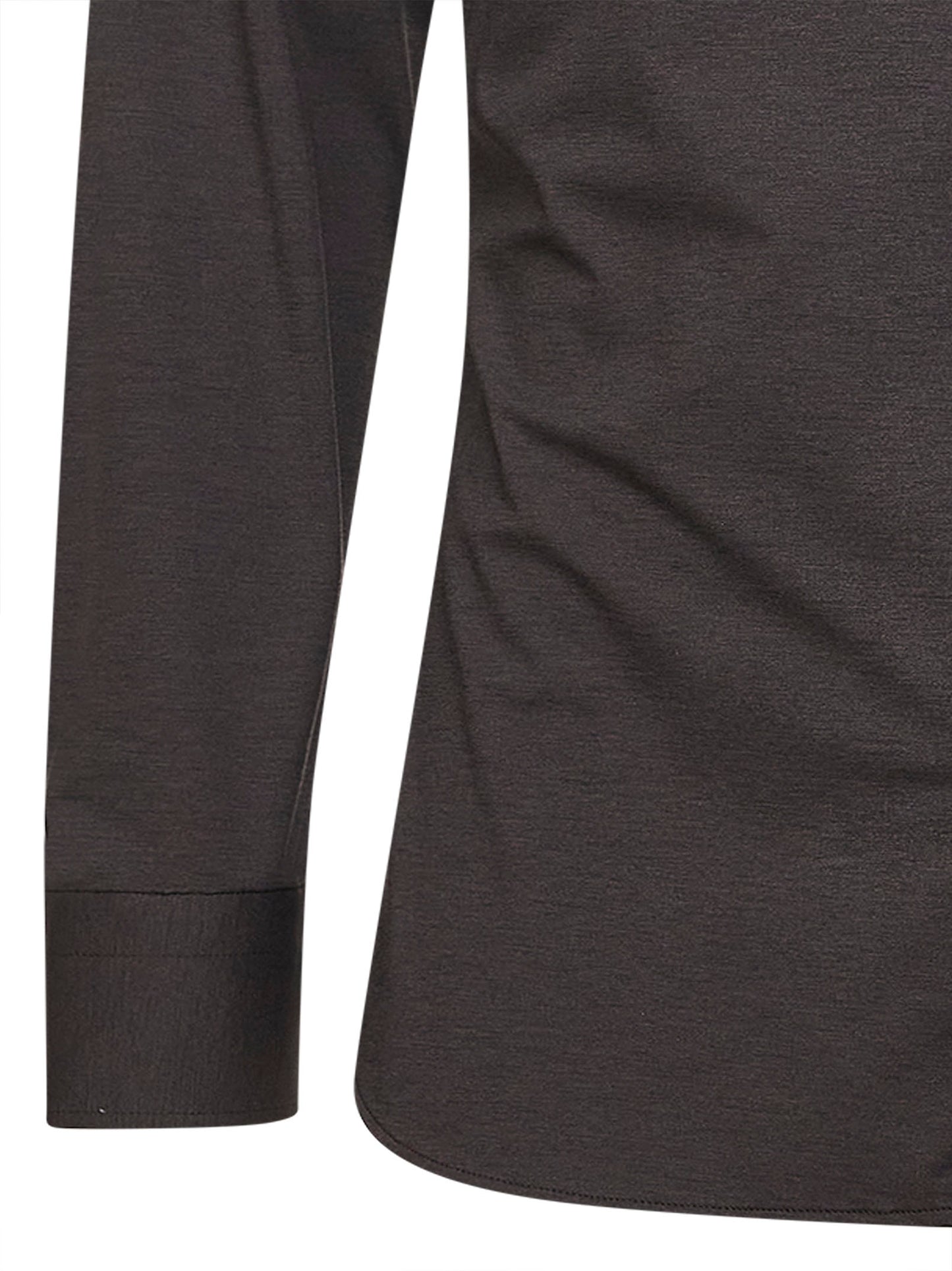 Brown stretch jersey shirt