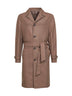 Biscuit wool blend belted coat