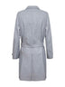 Grey wool blend belted coat