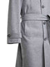 Grey wool blend belted coat