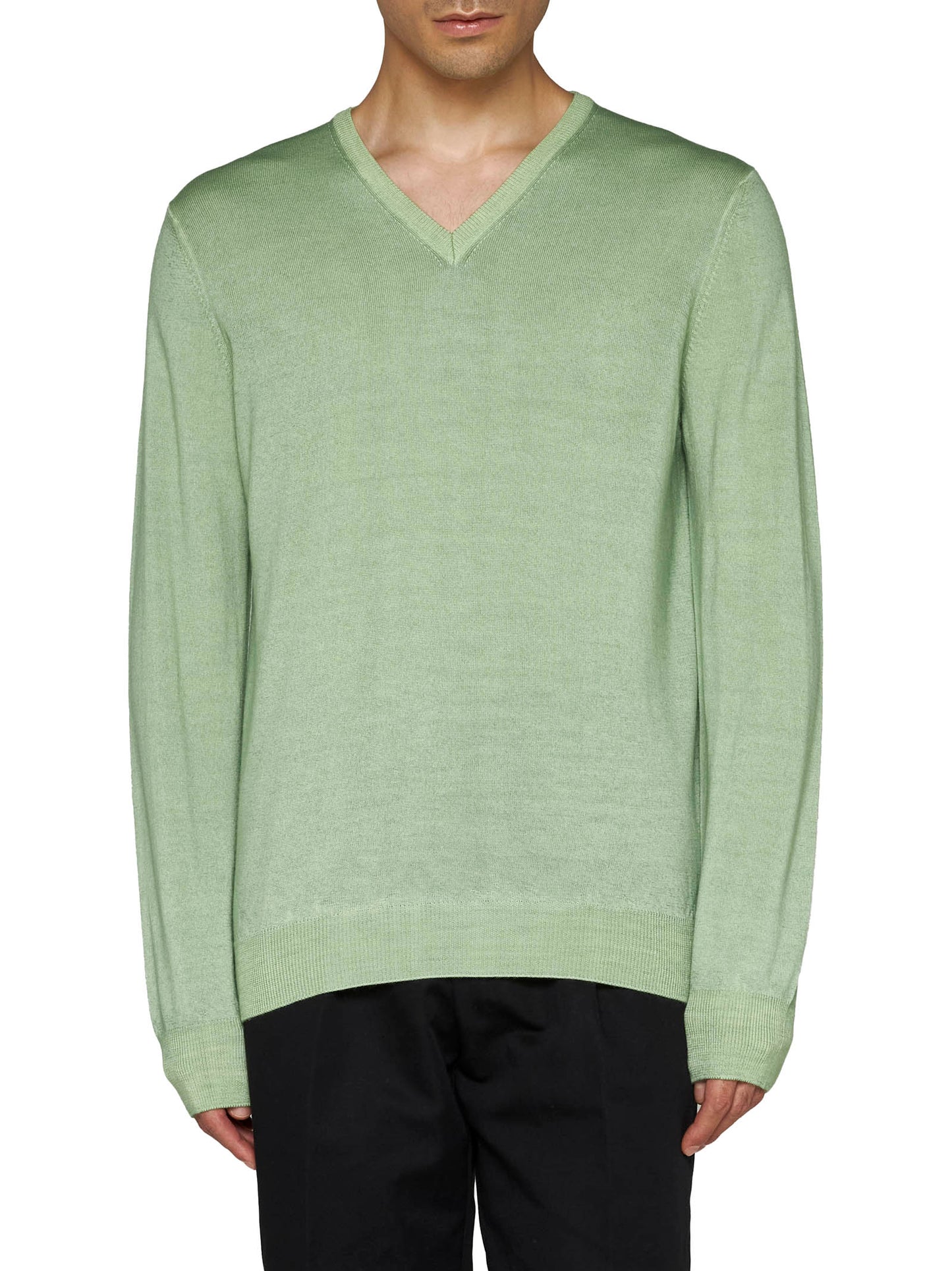 Virgin wool crew-neck