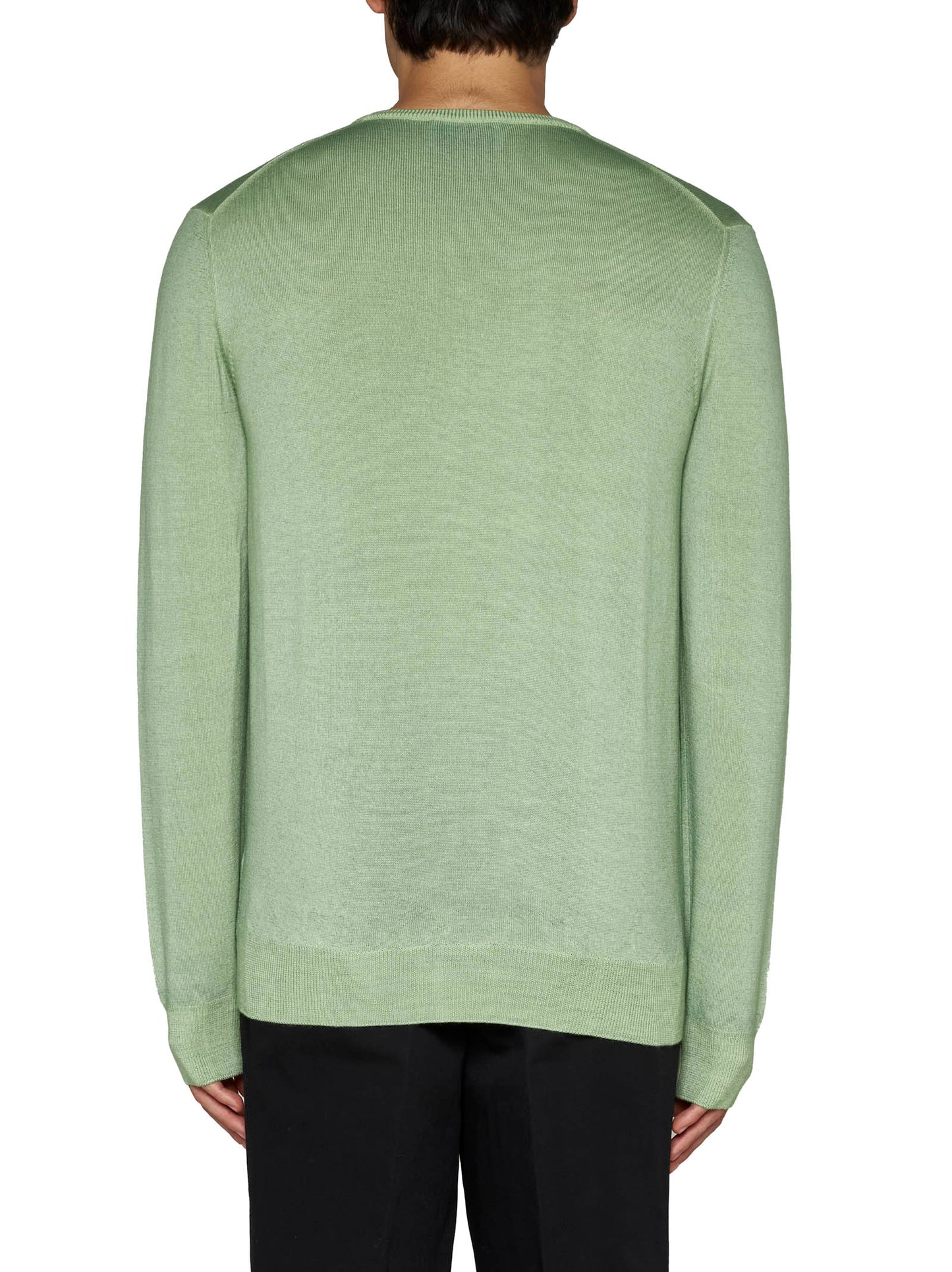 Virgin wool crew-neck