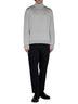 Grey virgin wool turtleneck sweater