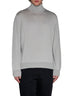 Grey virgin wool turtleneck sweater