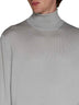 Grey virgin wool turtleneck sweater