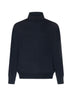 Black virgin wool turtleneck sweater