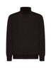 Brown virgin wool turtleneck sweater