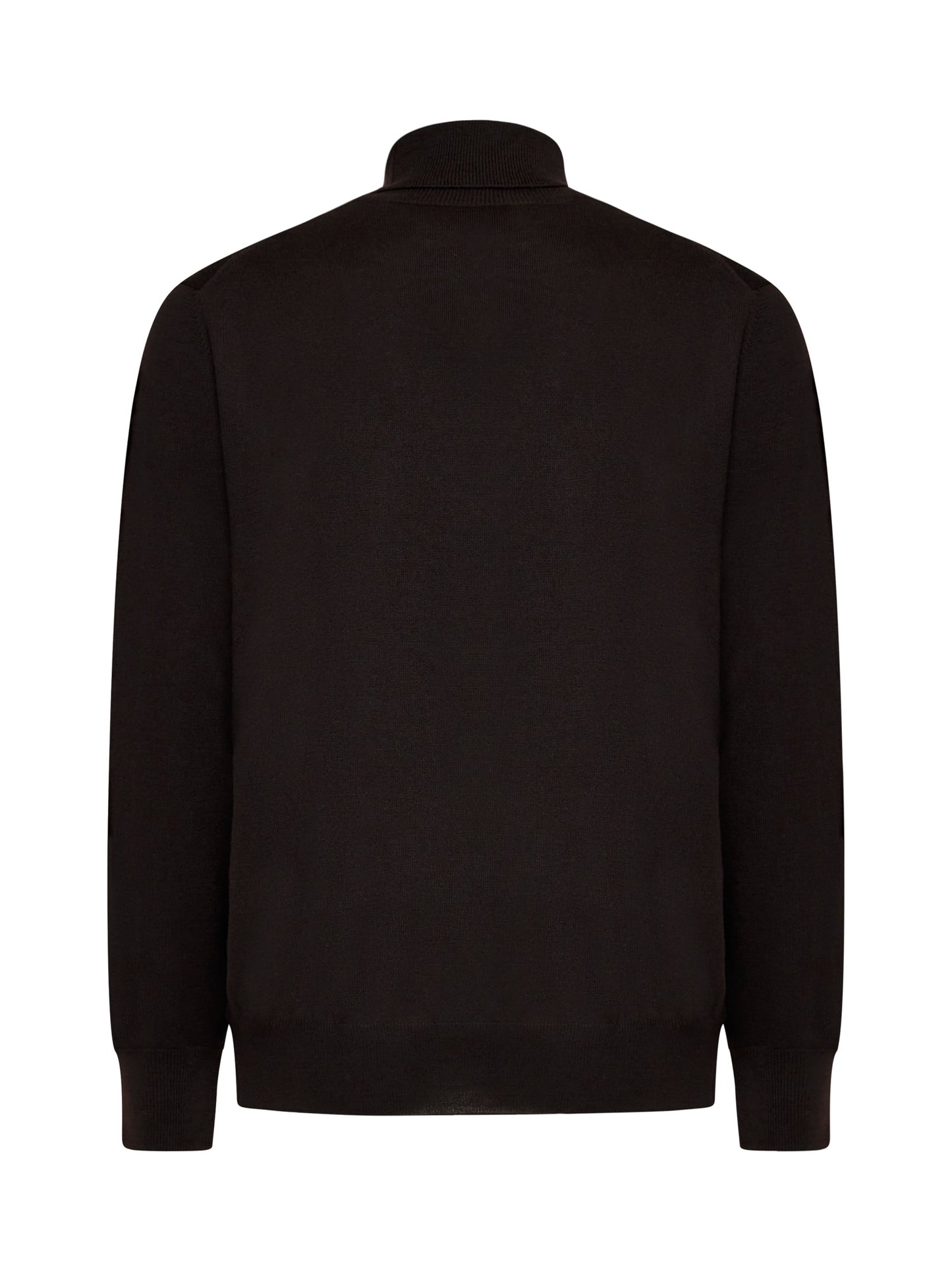 Brown virgin wool turtleneck sweater