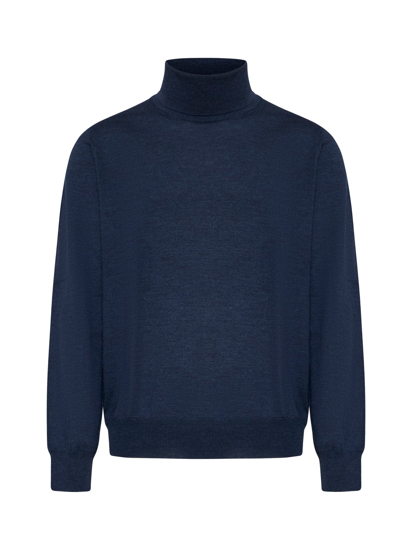 Blue virgin wool turtleneck sweater